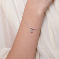 Giva Sterling Silver Rose Gold Love Bracelet For Women(Adjustable)
