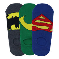 Balenzia X Justice League Men's Anti Slip Socks, Pack Of 3 - Multi-Color (Free Size)
