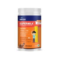 Gritzo Supermilk Height+ For 8-12 Yr Boys, Health Drink, Natural Double Chocolate