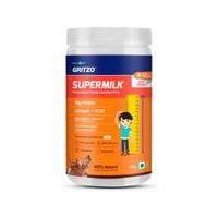 Gritzo Supermilk Height+ For 8-12 Yr Boys, Health Drink, Natural Double Chocolate