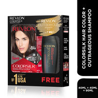 Revlon Colorsilk Hair Color With Keratin - 2n Brown Black + Free Outrageous Shampoo Worth Rs 95/-
