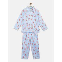 Lil Tomatoes Kids Nightsuit With A Surprise Gift - Blue