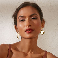 Pipa Bella by Nykaa Fashion Solid Round Gold Danglers