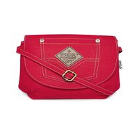 Pick Pocket Red Side Pocket Patchwork Sling Bag