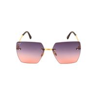 Floyd Golden Frame Purple Lense Fashion Sunglasses (18004_Gld_PurGrd)