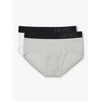 Eazybee Sustainable Eco-super Soft Tencel Briefs Pack Of 2 - White & Grey