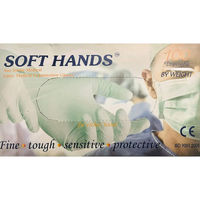 Soft Hands Non Sterile Latex Medical Examination Gloves Medium - Pack Of 100