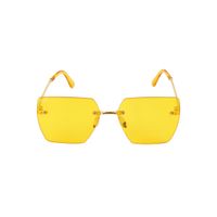 Floyd Golden Frame Yellow Lense Fashion Sunglasses (18004_Gld_Ylw)