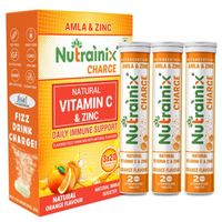 Nutrainix Charge Vitamin C Antioxidant 1000mg Tablets - Orange flavour