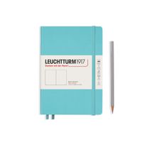 Leuchtturm1917 Medium A5-Size Hard Cover Notebook (Plain) - Aquamarine Blue