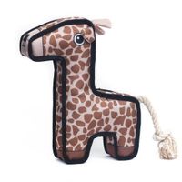Heads Up For Tails Toughies Giraffe Dog Toy Made from Recycled Cotton