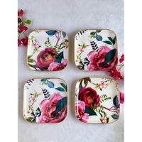 Faaya Gifting Metal Square Platters Small - Set of 4 - Tudor Blooms