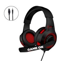 Nu Republic Dread EVO Gaming Earphone with Red LED Light , Flexible Extended Microphone - Red