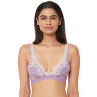 Wacoal Embrace Lace Non-Padded Non-Wired 3/4Th Cup Lace Bralette Bra - Lavender