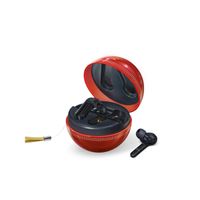 Fingers Yorker TWS Earbuds (Cricket-Themed, SNC Technology, & Fast Charging Type-C) - Cherry Red