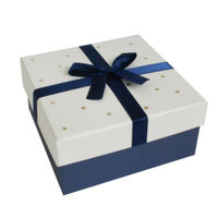 Bag of Small Things Birthday Wedding Anniversary Blue And White Stars Paper Gift Box