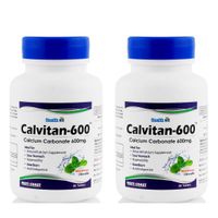 Healthvit Calvitan-600 Calcium Carbonate 600mg (Pack Of 2)