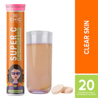 Chicnutrix Super C - Amla Extract & Zinc - Vitamin C for Skin Protection - Orange - 20 Effervescents