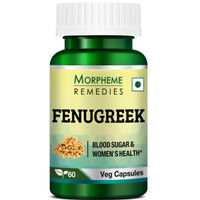 Morpheme Remedies Fenugreek Capsules For Blood Sugar & Womens Health - 500mg Extract