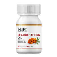 INLIFE Seabuckthorn Seed Oil, 500mg, 30 Veg Caps, Anti Aging Omega 7 Supplement