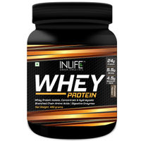 INLIFE Whey Protein Powder Body Building Supplement Chocolate 400gm