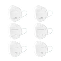OOMPH Pack Of 6 Kn95/n95 Anti-pollution Reusable 5 Layer Mask- White