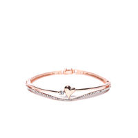 Jewels Galaxy Rose Gold-Plated Handcrafted Stone-Studded Bracelet