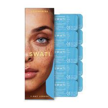 Swati Cosmetics Coloured Contact Lenses Aquamarine 1 Day Power 0.00
