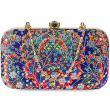 Parizaat By Shadab Khan Blue Embroidered Clutch