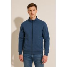 Parcel Yard Men's Winter Wear Zipper Blue Sweatshirt
