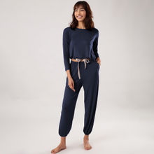 Nykd By Nykaa Sumptuously Soft Modal Lounge Pajama Set of 2 NYS016-Navy