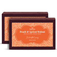 Matra Peach & Apricot Walnut Exfoliating Scrub Soap (Pack of 2)
