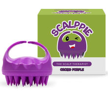 Scalppie Silicon Hair Scalp Massager & Shampoo Brush Scrub For Hair Growth & Anti Dandruff - Purple