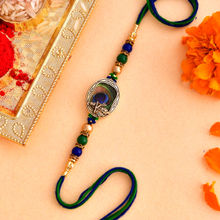 Voylla Peacock Feather Beaded Single Rakhi
