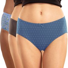 Nykd by Nykaa Hipster Panty With Covered Elastic-nyp100-assortment 5 Multi-Color (Pack of 3)
