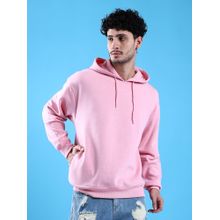 The Indian Garage Co Men Pink Solid Regular Fit Hoodie
