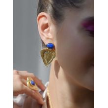 BaalaJewels Turquoise Lapis Heart Earrings