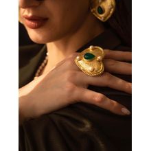 BaalaJewels Green Heart Statement Ring