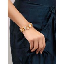 BaalaJewels White Fringe Mother Of Pearl Bracelet