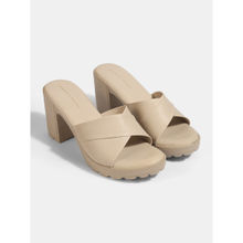 Lemon & Pepper Women Off White Casual Slide Heels