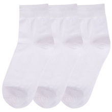 NEXT2SKIN Mens Cotton Socks Crew Length Seamless Socks - Pack of 3 (White:White:White)