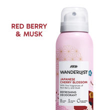 Wanderlust Japanese Cherry Blossom Deodorant Spray for Women, Lasting Floral Freshness, 48 Hrs