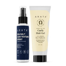 Arata Instant Volume & Moisture Sea Salt Hair Texture Spray + Styling Curly Hair Gel