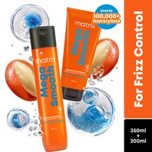 Matrix Mega Smooth Shampoo Conditioner Combo, Defy Frizz For 4 Days For All Hair Type, Paraben-free