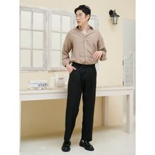 Off Duty India Korean Baggy Loose Fit Pants For Men - Black