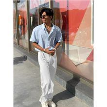 Off Duty India Korean Baggy Loose Fit Pants For Men - White