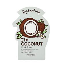 TONYMOLY Korean I'm Coconut Face Sheet Mask to Hydrate & Nourish Dry, Tired Skin