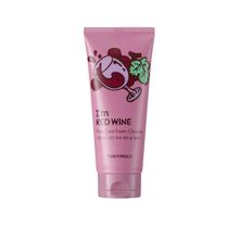 TONYMOLY Korean I'm Red Wine Daily Foam Cleanser for Pore Care, Brightening Dull, Tired Skin