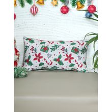 Zeba World 1 Christmas Cushion Cover for Sofa Bed Multicolor