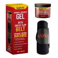 Kayos Sweat Slim Belt With Workout Enhancer Gel Combo